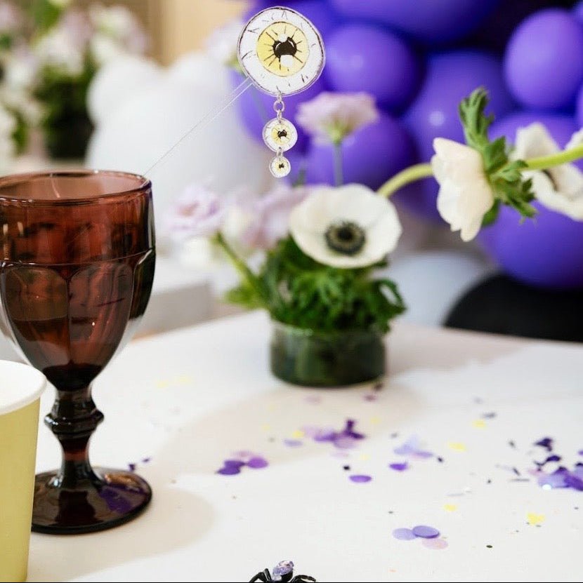 Halloween Drink Stir Sticks – Acrylic Cocktail Stirrers with Charms (6 Pack) - Josi James - 