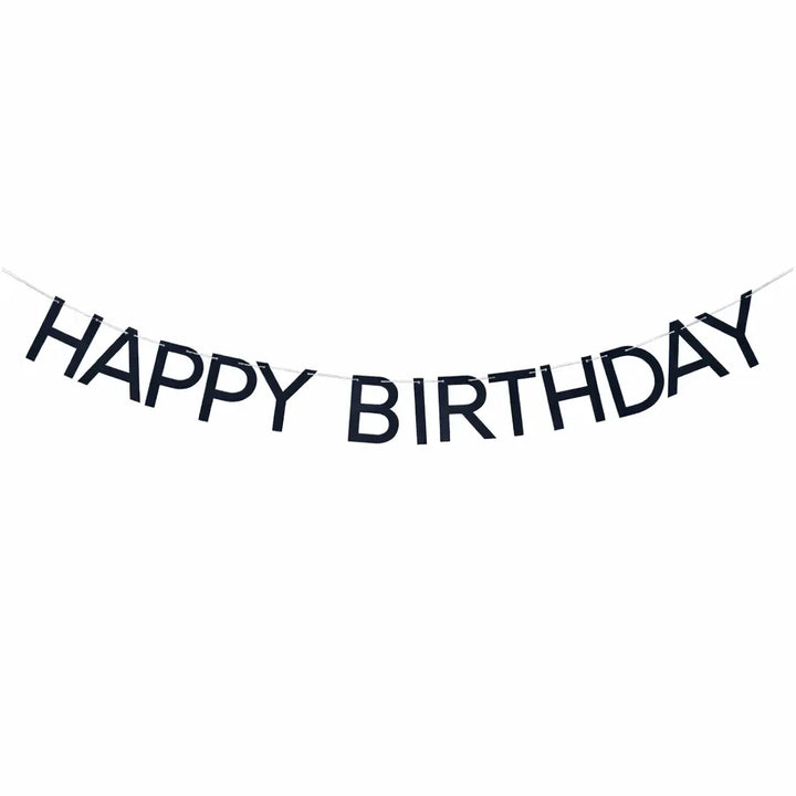 Happy Birthday Banner Navy - Josi James - Banners