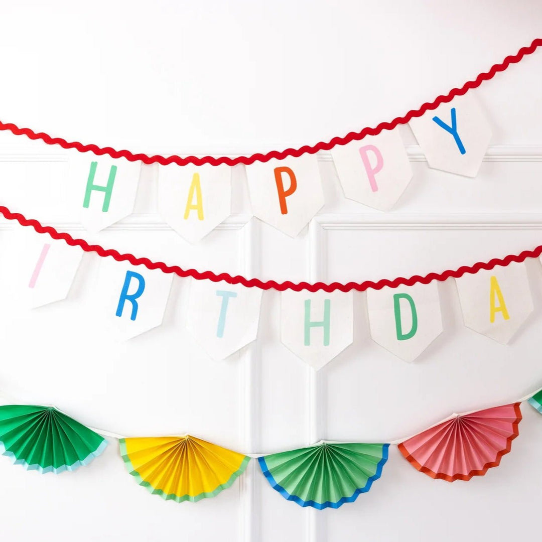 Happy Birthday Felt Banner Set – Premium Party Décor (2 Pack) - Josi James - Banners