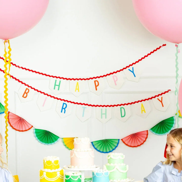 Happy Birthday Felt Banner Set – Premium Party Décor (2 Pack) - Josi James - Banners