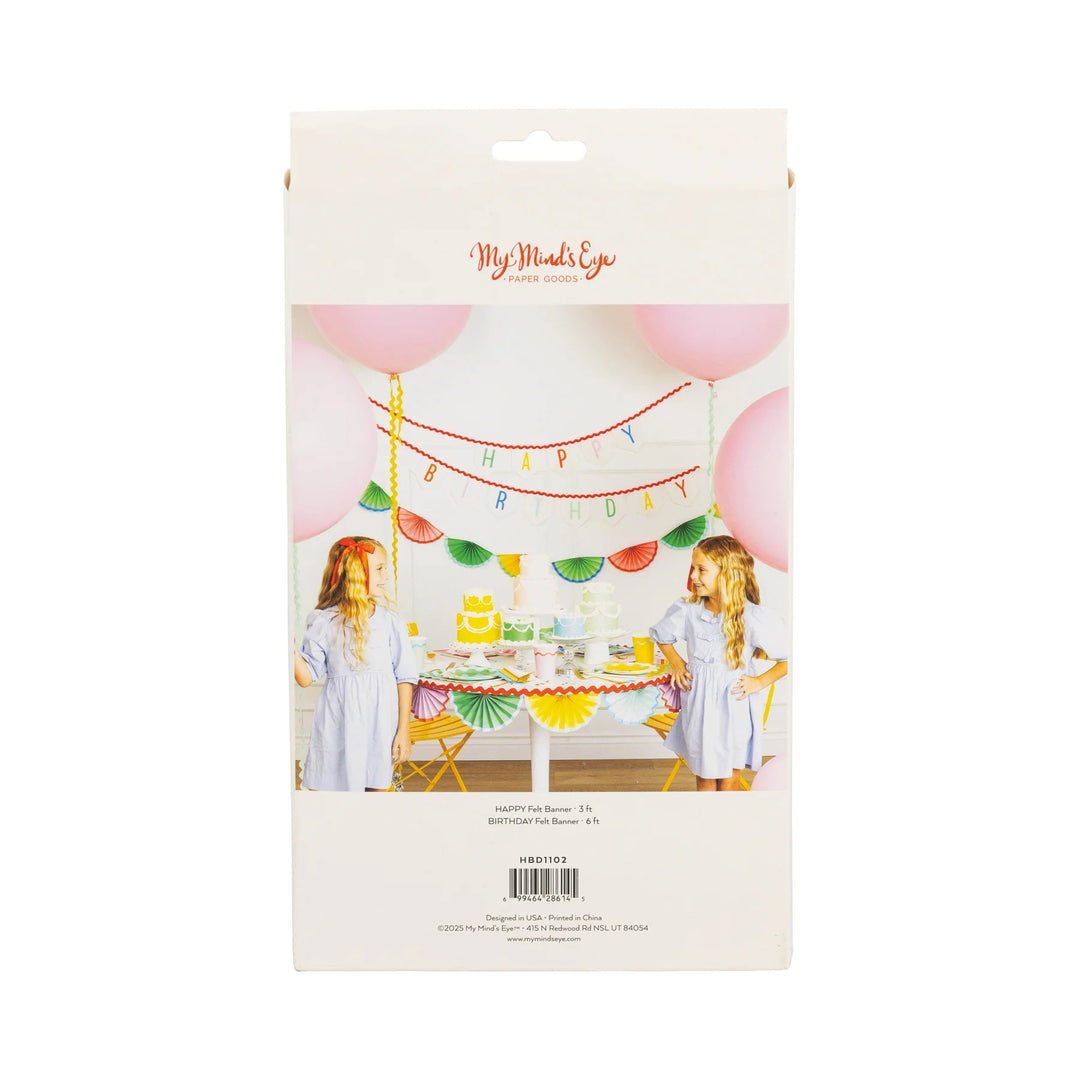 Happy Birthday Felt Banner Set – Premium Party Décor (2 Pack) - Josi James - Banners