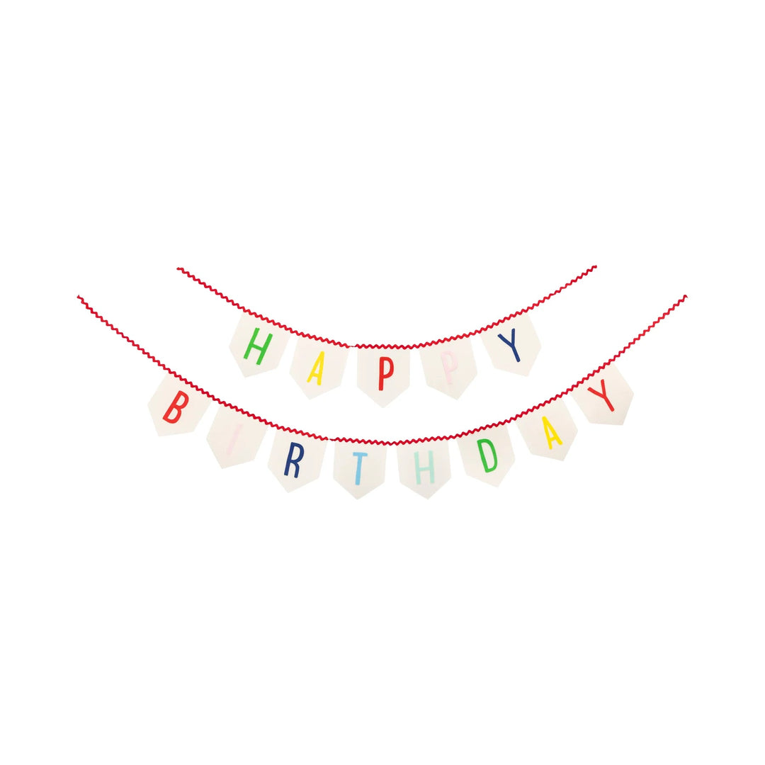Happy Birthday Felt Banner Set – Premium Party Décor (2 Pack) - Josi James - Banners
