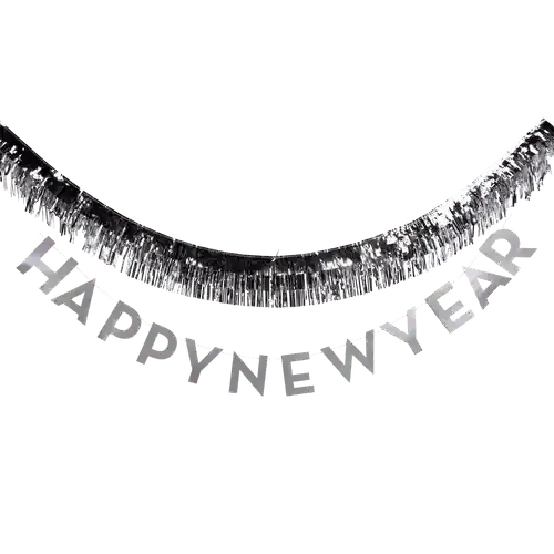 Happy New Year Fringed Banner