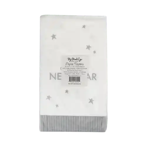 Happy New Year Fringed Dinner Napkin, view 2
