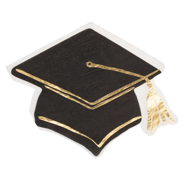 Grad Hat Shaped Napkin Cocktail - 18pcs