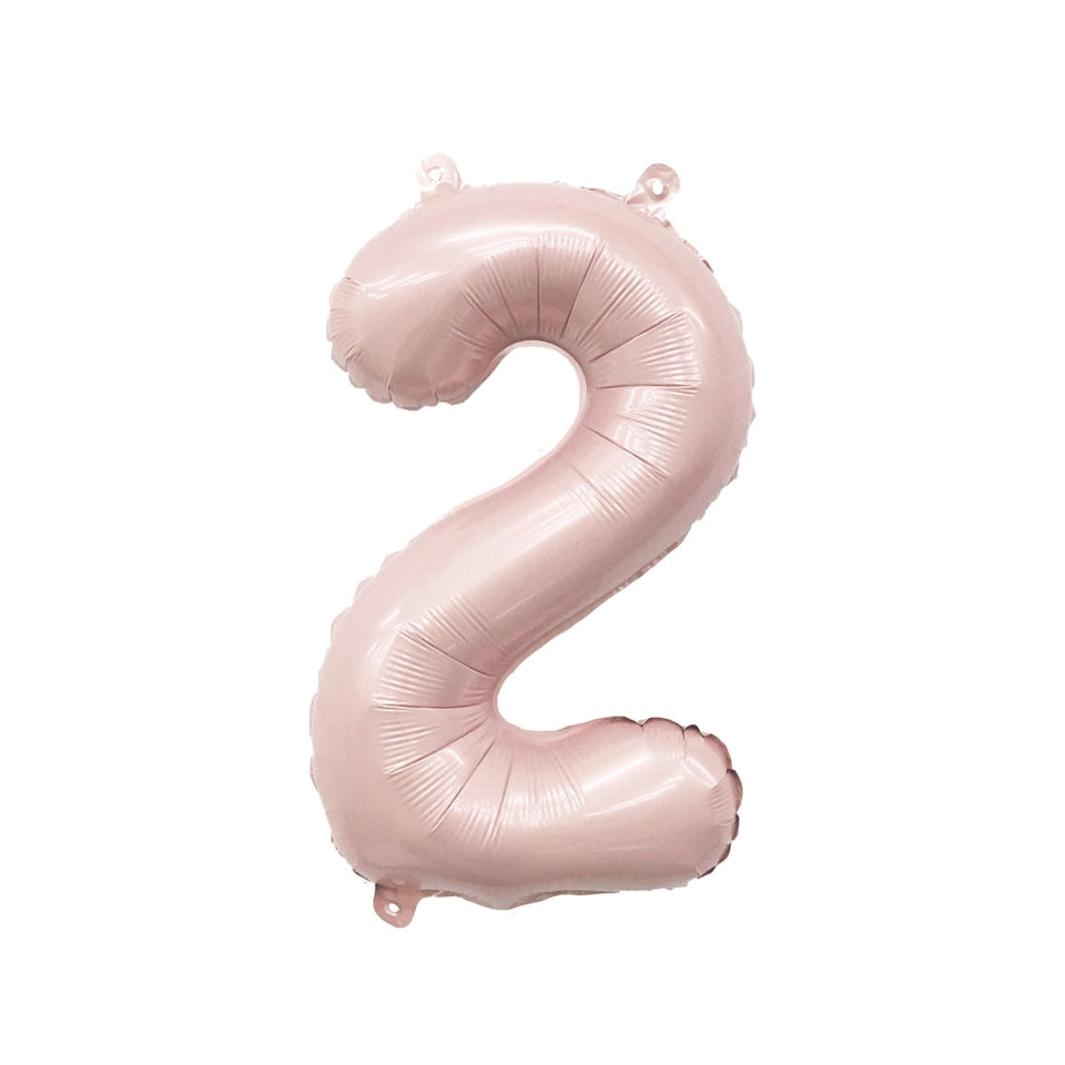 Blush Mylar Number Balloon 32" (1–3), view 2