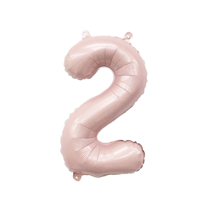 Blush Mylar Number Balloon 32" (1–3), view 2