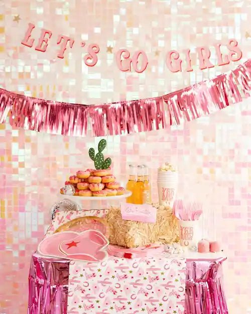 Pink Bandana Cocktail Napkins – 5" Cowgirl Party Napkins for Western Themed Events (24ct) - Josi James - Small Napkins