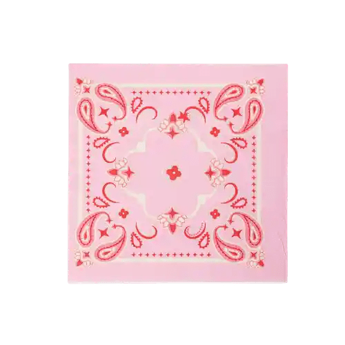 Pink Bandana Cocktail Napkins – 5" Cowgirl Party Napkins for Western Themed Events (24ct) - Josi James - Small Napkins
