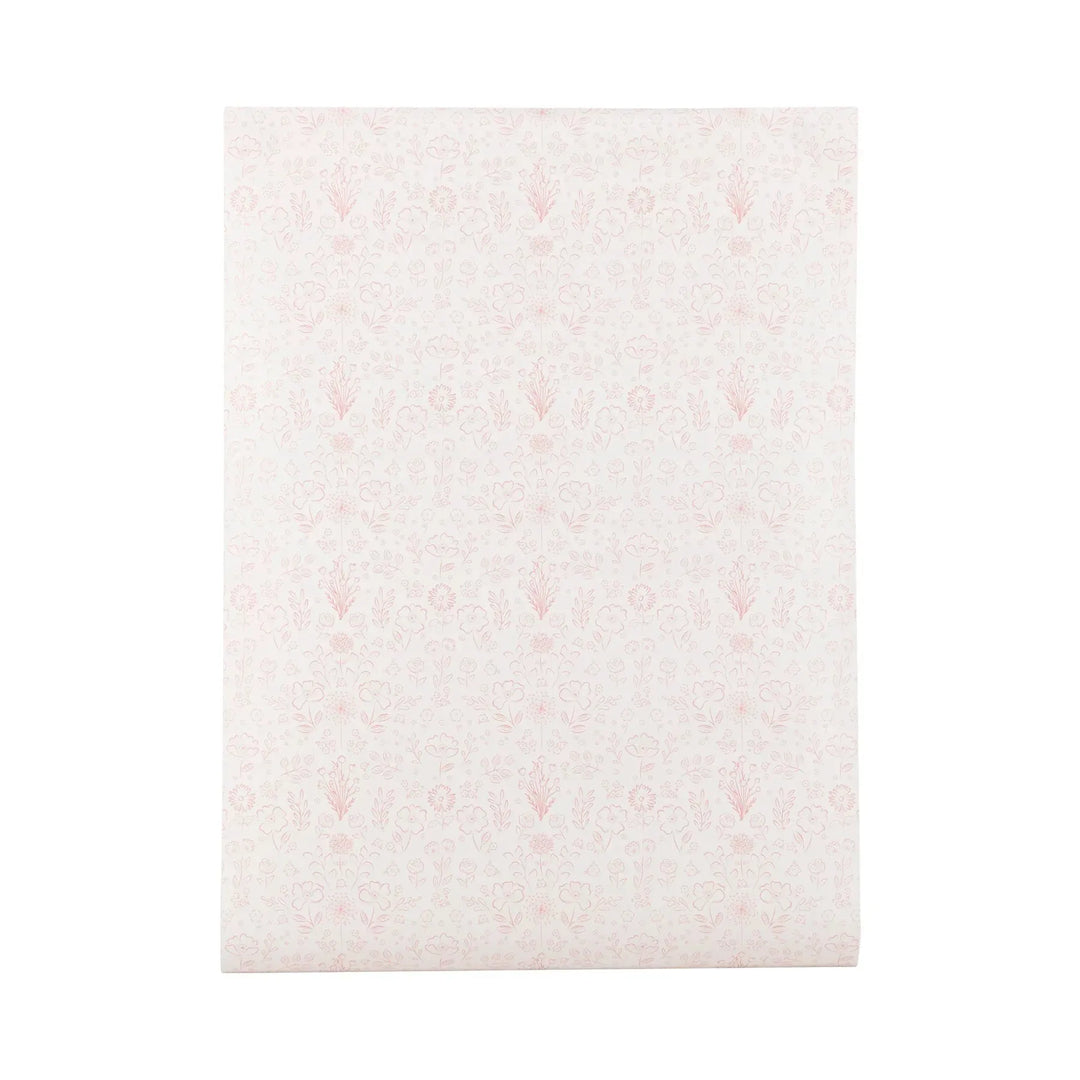 Pink Floral Table Runner – Baby Shower & Bridal Shower Paper Table Décor - Josi James - Table Runner