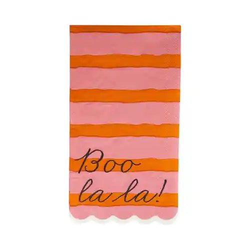 Pink & Orange Boo La La Dinner Napkin - Josi James - Tall Napkins