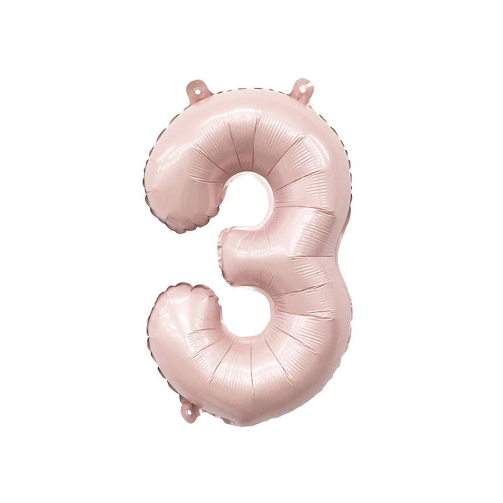 Blush Mylar Number Balloon 32" (1–3), view 3