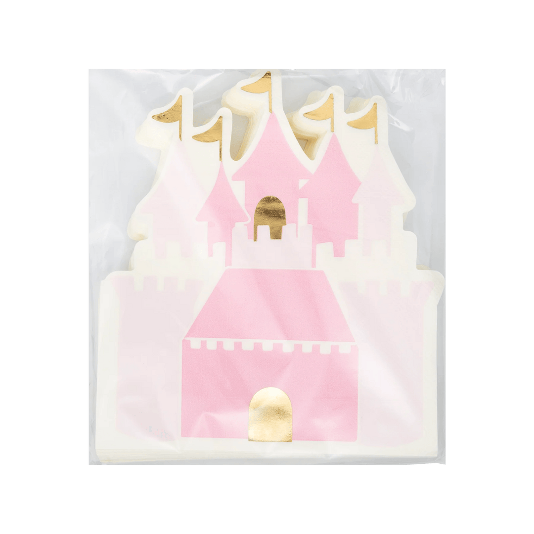 Princess Castle Shaped Guest Napkins – (18pcs) - Josi James - Die Cut Napkin