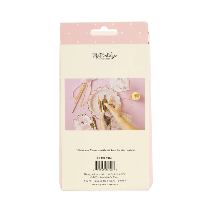 Princess Crown Decorating Kit – 8 Adjustable Crowns with Stickers - Josi James - Party Hats