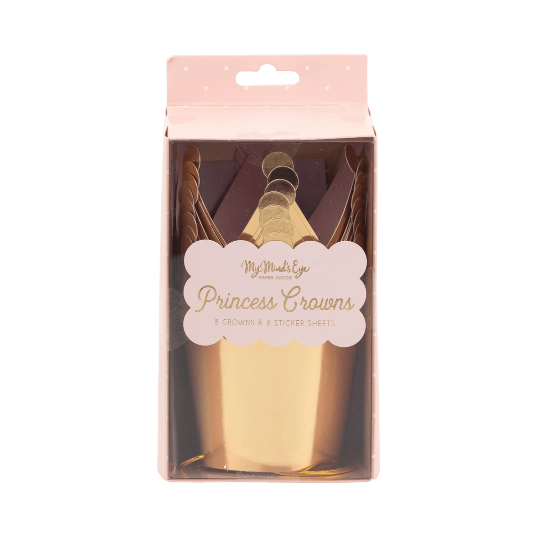 Princess Crown Decorating Kit – 8 Adjustable Crowns with Stickers - Josi James - Party Hats