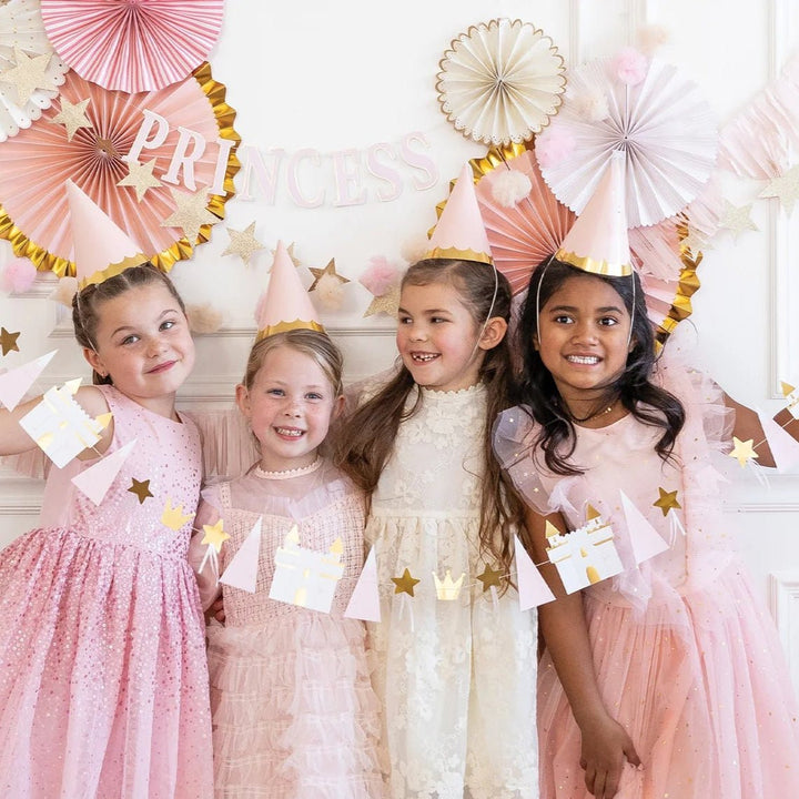 Princess Icon Banner – Magical Storybook Garland with Gold Foil - Josi James - Banners