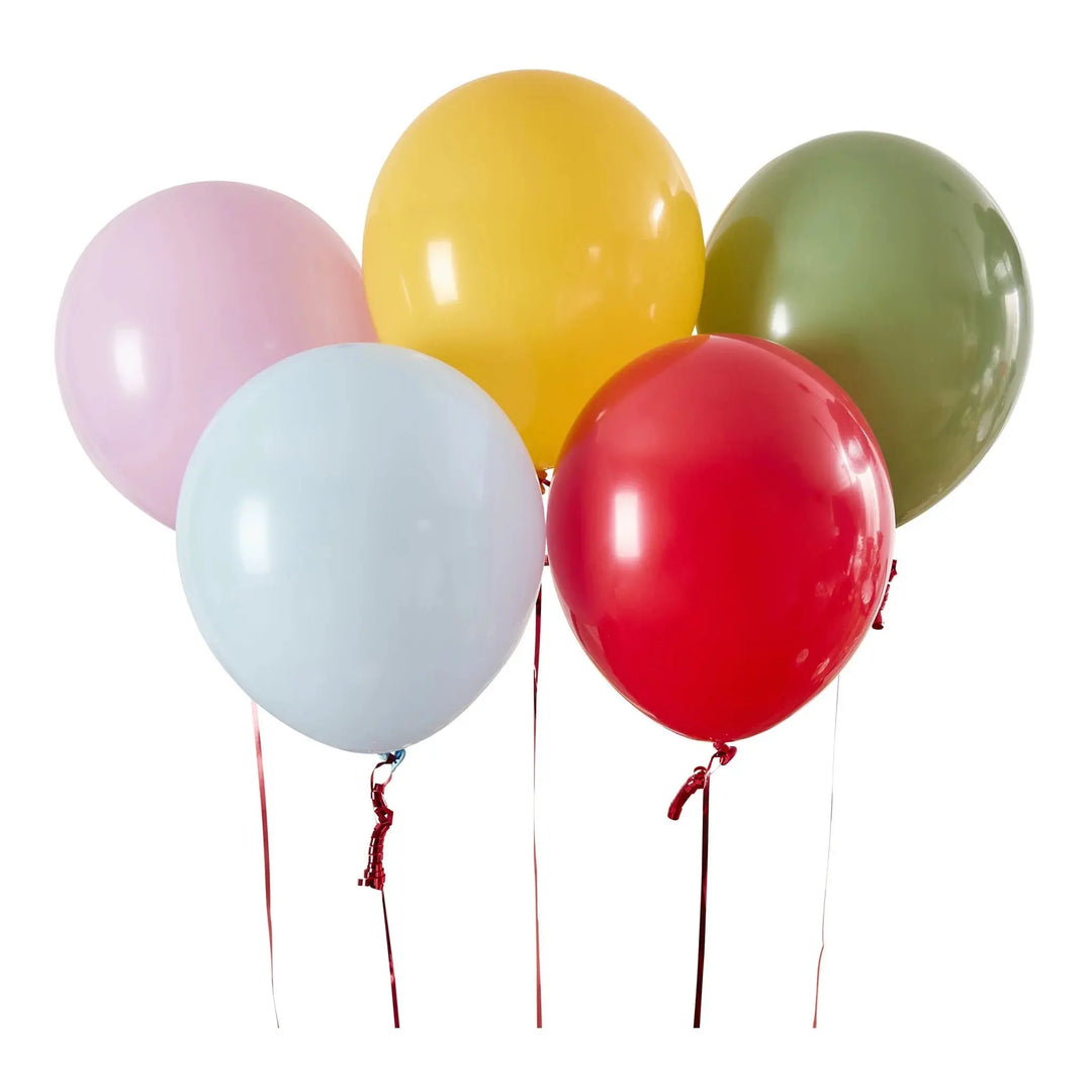 Rainbow Circus Latex 12" Balloons - 5pcs - Josi James - Balloons