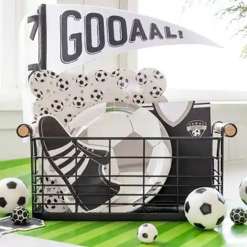 Soccer Ball Paper Plates – 8" Silver Foil Party Plates (8pcs) - Josi James - 8 Inch Plate