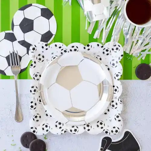 Soccer Ball Themed 5"x5" Paper Napkins – (24pcs) - Josi James - Die Cut Napkin