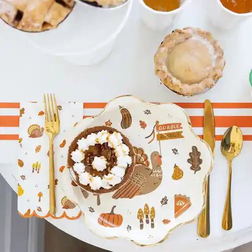 Thanksgiving & Fall Icons Guest Napkins – (24pcs) - Josi James - Tall Napkins