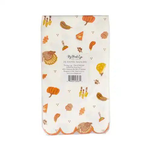 Thanksgiving & Fall Icons Guest Napkins – (24pcs) - Josi James - Tall Napkins