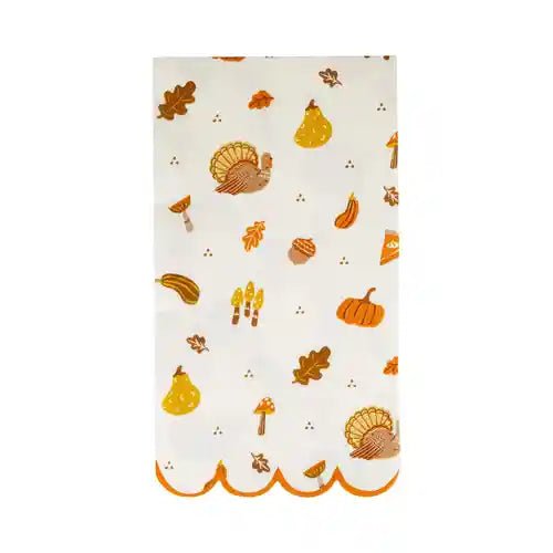 Thanksgiving & Fall Icons Guest Napkins – (24pcs) - Josi James - Tall Napkins