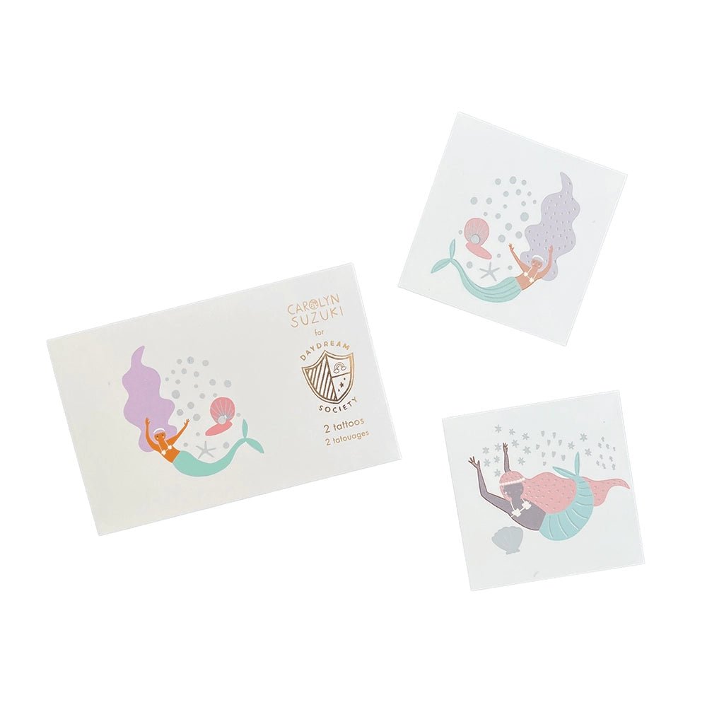 Under the Sea, Mermaid Temporary Tattoos | Mermaid Party Favors - Josi James - Temporary Tattoos
