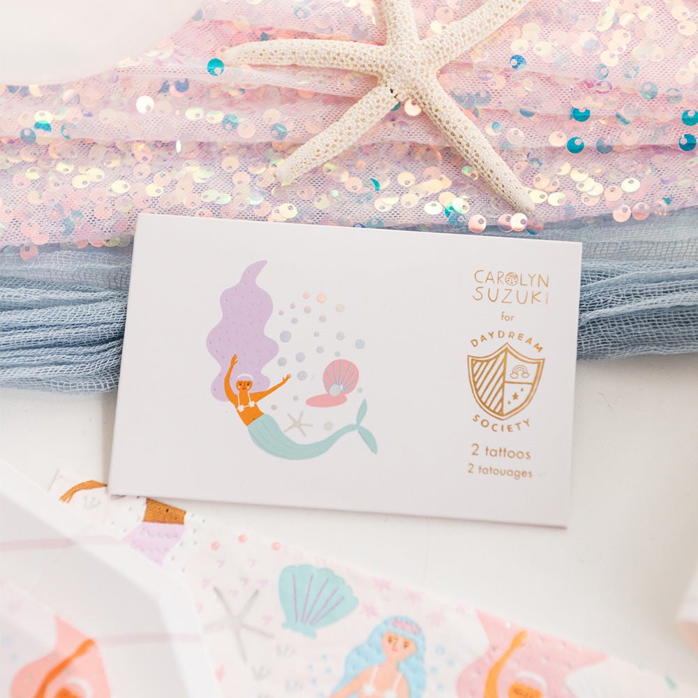Under the Sea, Mermaid Temporary Tattoos | Mermaid Party Favors - Josi James - Temporary Tattoos