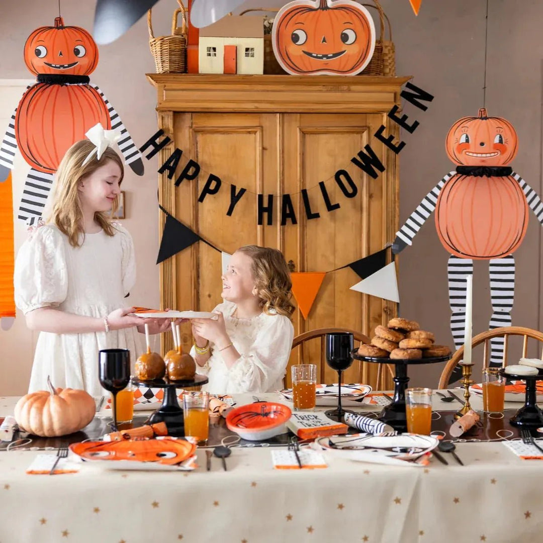 Velvet Puffy Happy Halloween Banner | Luxe Halloween Decor - Josi James - Banners