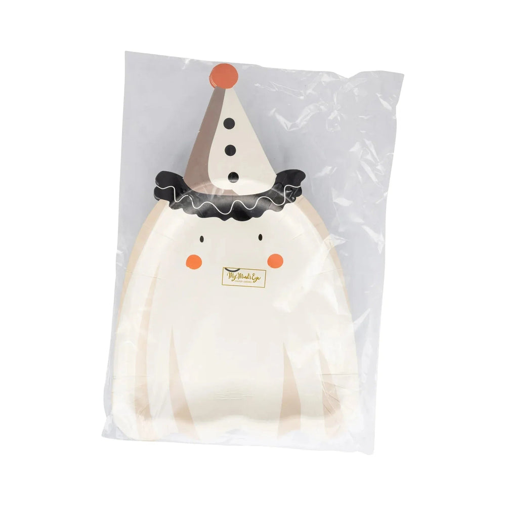 Vintage Ghost Shaped Halloween Paper Plates – 8ct | Spooky Elegant Party Decor - Josi James - Die Cut Plate