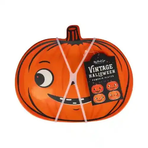 Vintage Pumpkin Bamboo Plates, view 2