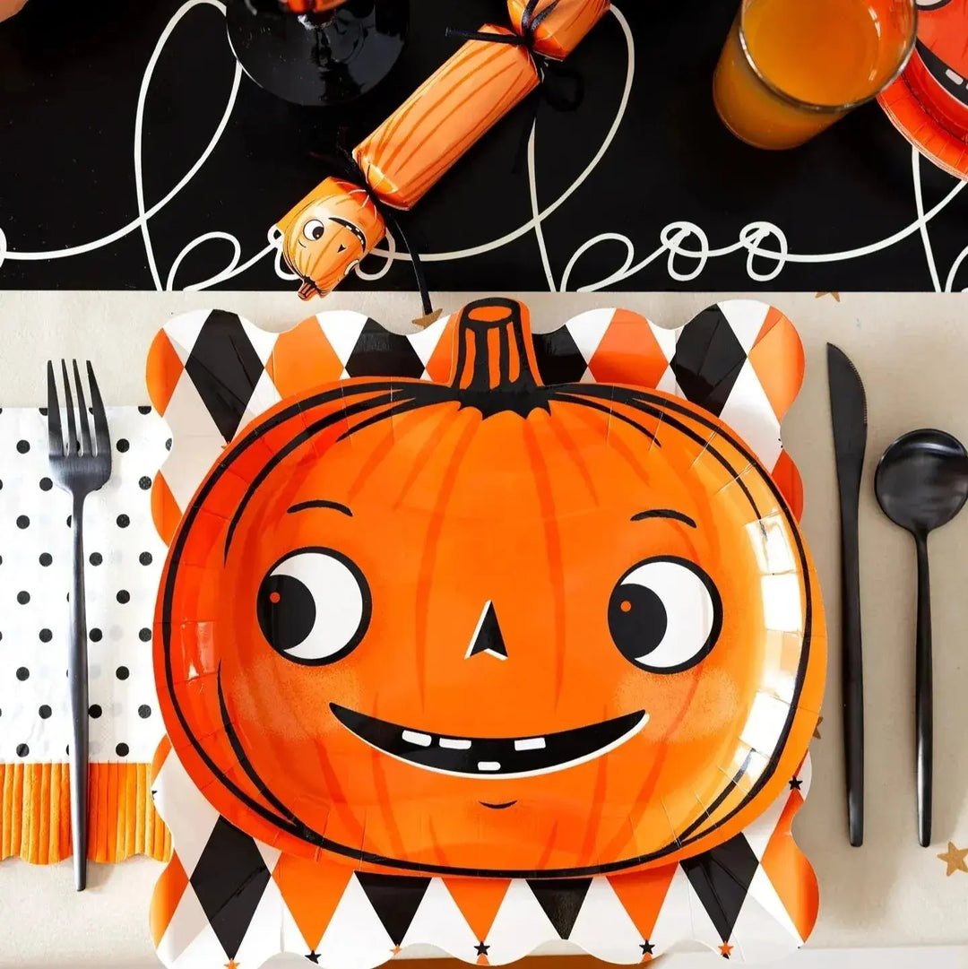 Vintage Pumpkin Halloween Plates – Set of 9 (3 Designs), view 6