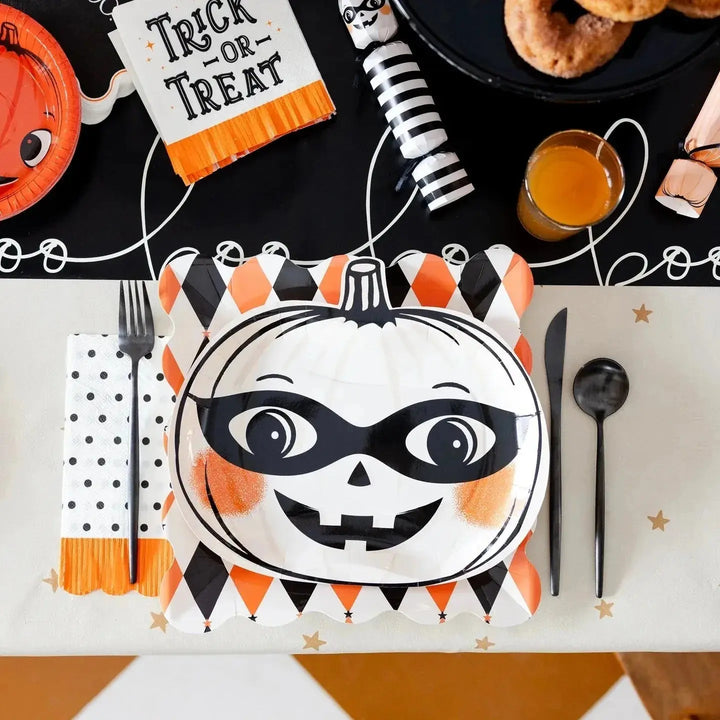 Vintage Pumpkin Halloween Plates – Set of 9 (3 Designs), view 7