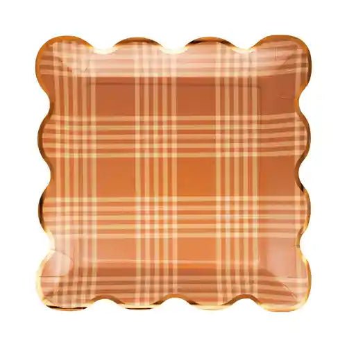 Wheat Plaid Plate - Josi James - 10 Inch Plate