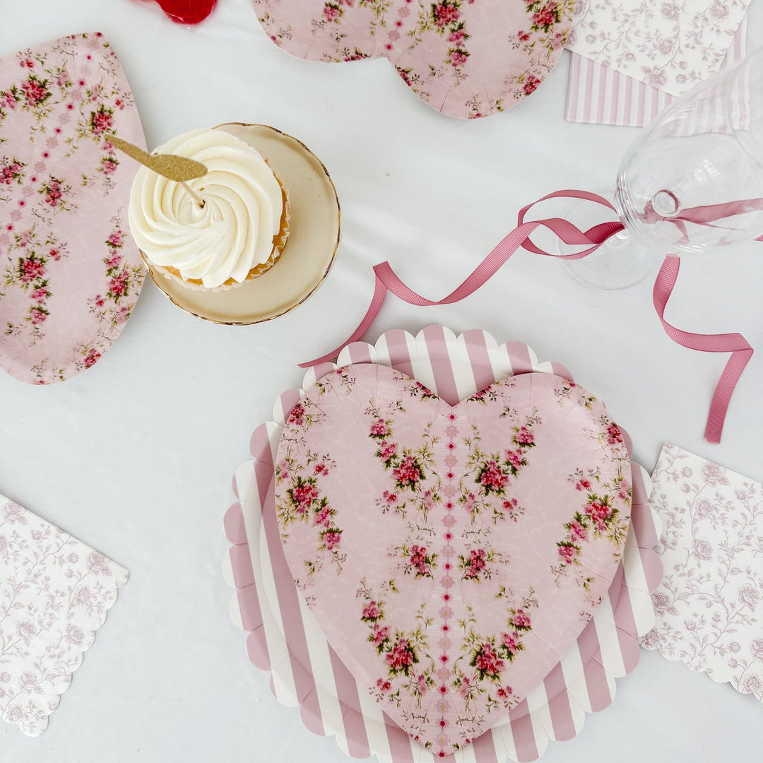 With Love Heart Shaped Plates, 12pcs - Josi James - Die Cut Plate