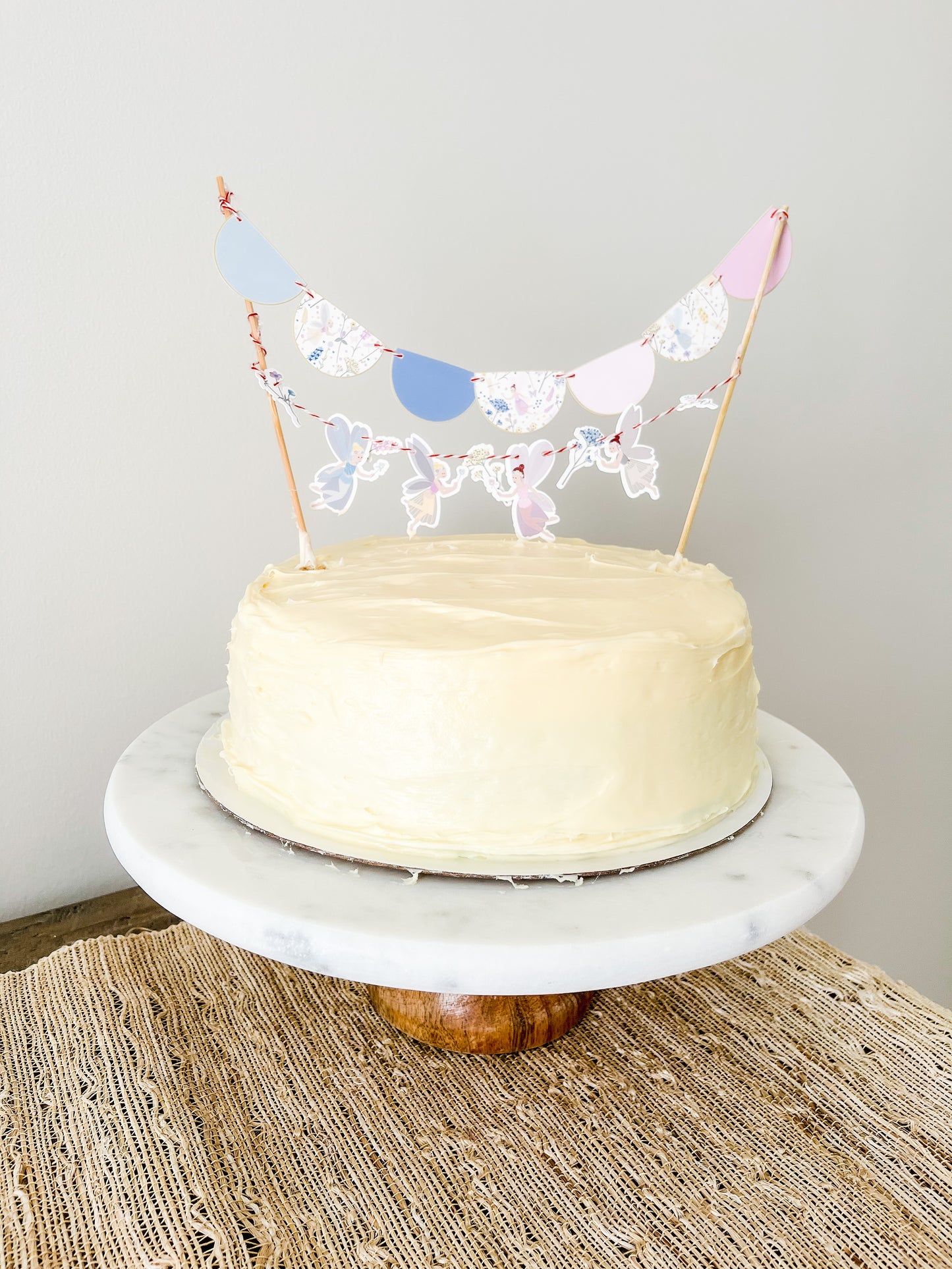 Fairy Scalloped Pennant Cake Banner